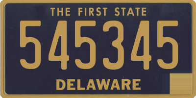 DE license plate 545345