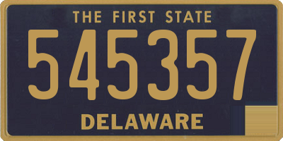 DE license plate 545357