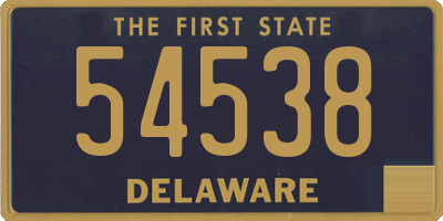 DE license plate 54538