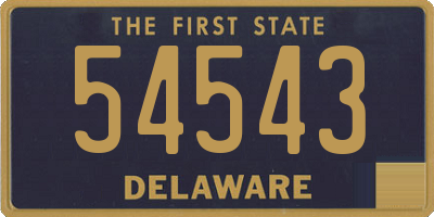 DE license plate 54543