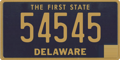 DE license plate 54545