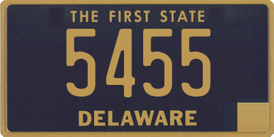 DE license plate 5455