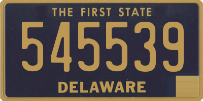 DE license plate 545539
