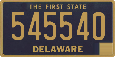 DE license plate 545540