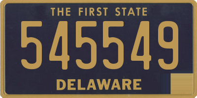 DE license plate 545549