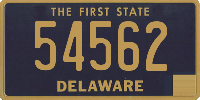 DE license plate 54562