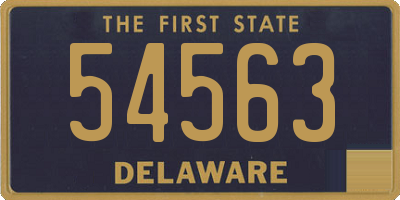 DE license plate 54563