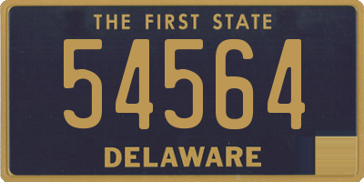 DE license plate 54564