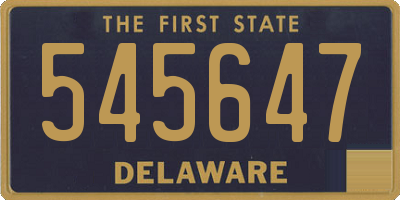 DE license plate 545647