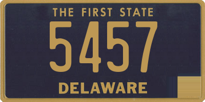 DE license plate 5457