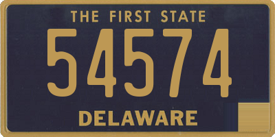 DE license plate 54574