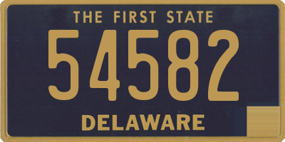 DE license plate 54582