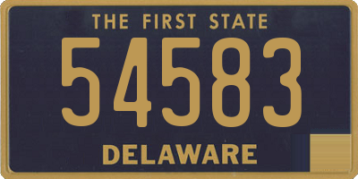 DE license plate 54583