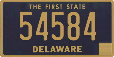 DE license plate 54584