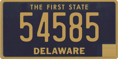 DE license plate 54585