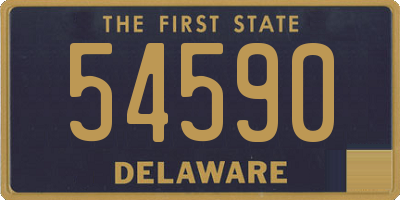 DE license plate 54590