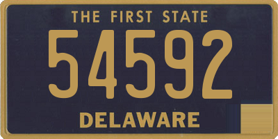 DE license plate 54592