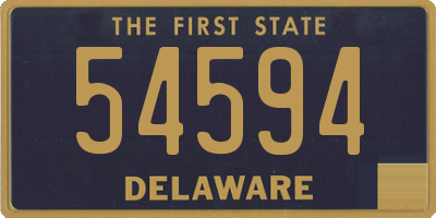 DE license plate 54594