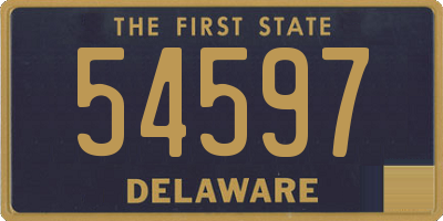 DE license plate 54597