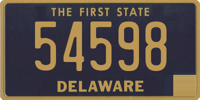 DE license plate 54598