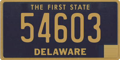 DE license plate 54603