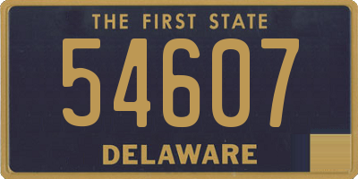 DE license plate 54607