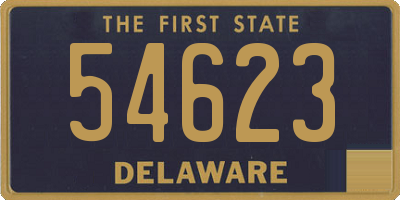 DE license plate 54623