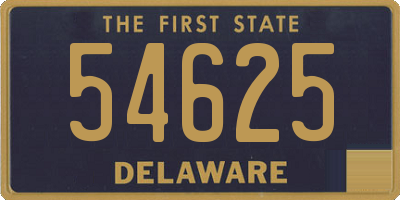 DE license plate 54625