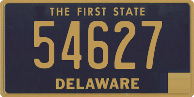 DE license plate 54627