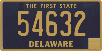 DE license plate 54632