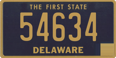 DE license plate 54634