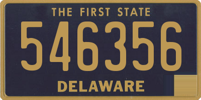 DE license plate 546356
