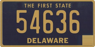 DE license plate 54636