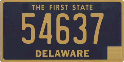 DE license plate 54637