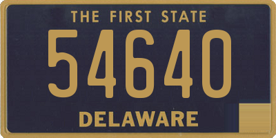 DE license plate 54640