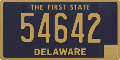 DE license plate 54642