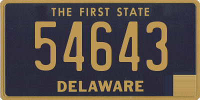 DE license plate 54643