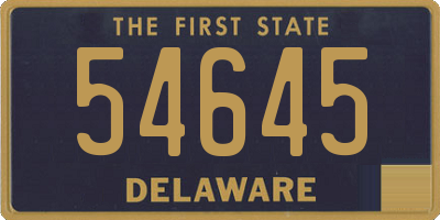 DE license plate 54645