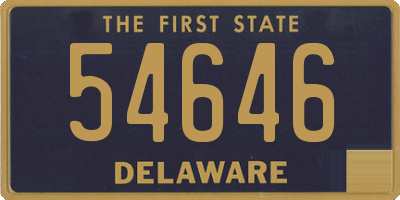 DE license plate 54646