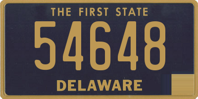 DE license plate 54648