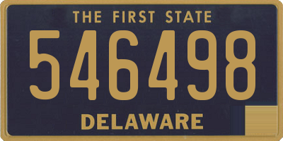 DE license plate 546498