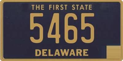 DE license plate 5465