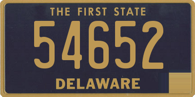 DE license plate 54652