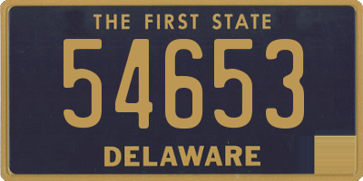 DE license plate 54653