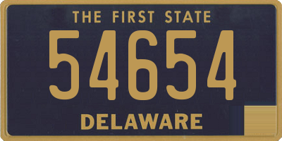 DE license plate 54654