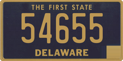 DE license plate 54655