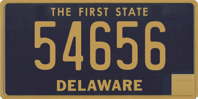 DE license plate 54656