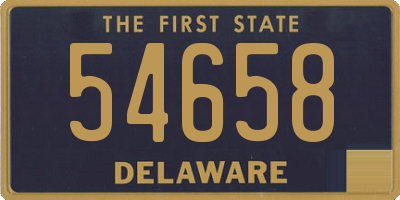 DE license plate 54658