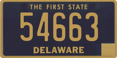 DE license plate 54663