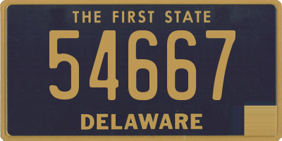 DE license plate 54667